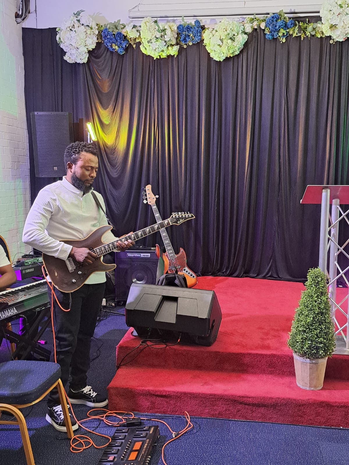 Ogunlowo Daniel Segun performing with a live band